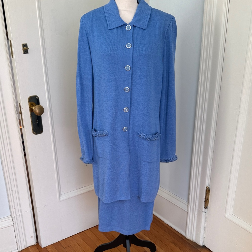 St John’s royal blue two piece Suit